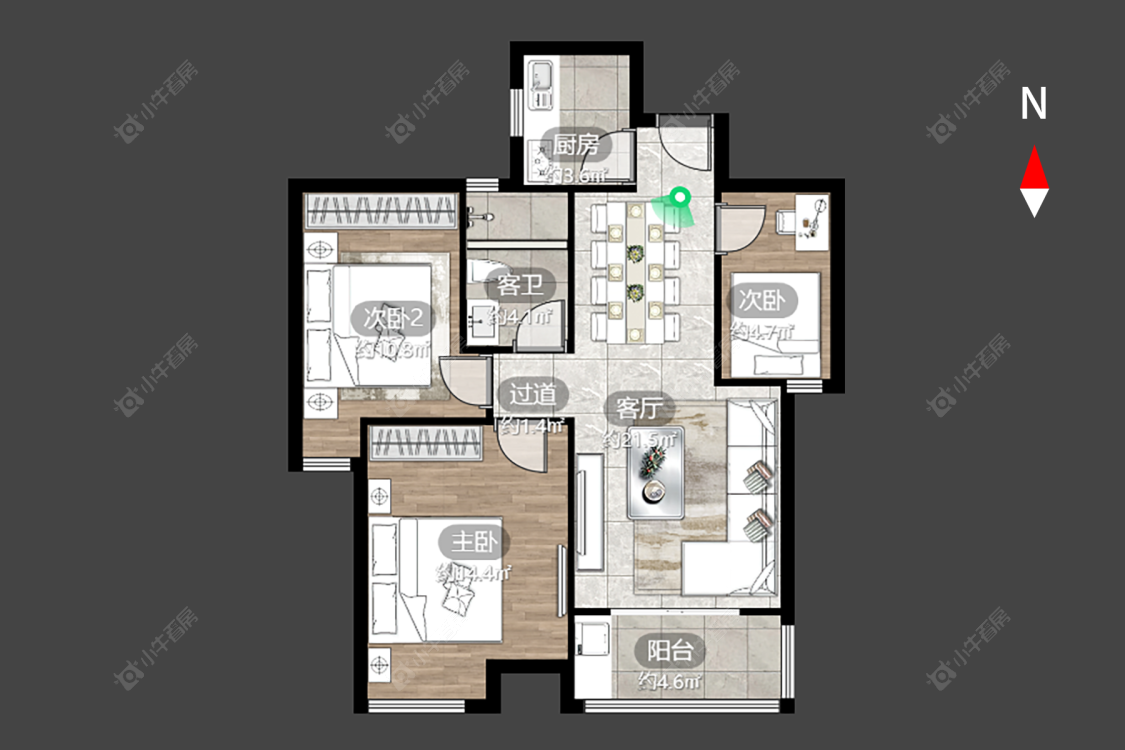 香江壹品房源户型图 常州香江壹品在售二手房源户型图_小牛看房