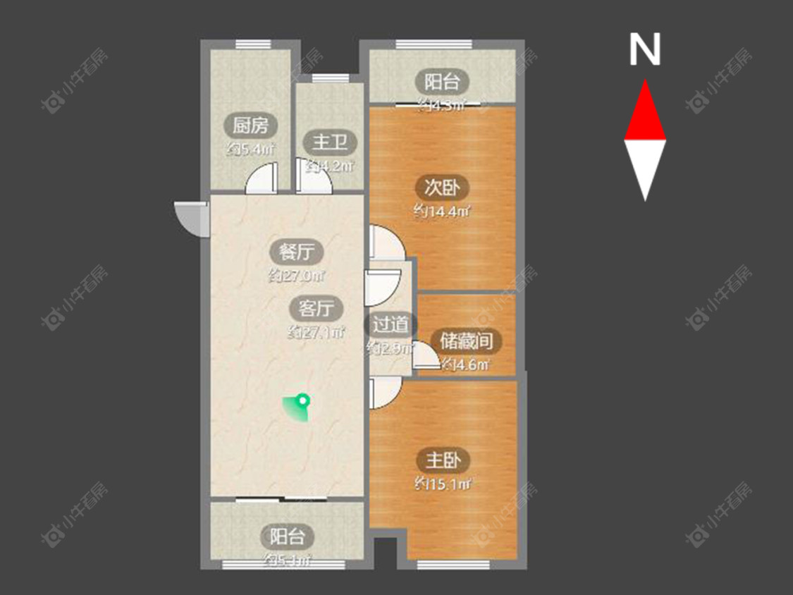 绿地世纪城三期房源户型图 常州绿地世纪城三期在售二手房源户型图_小牛看房
