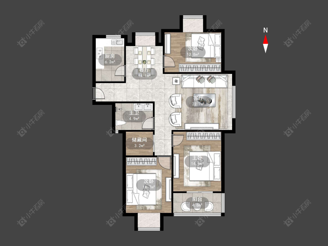 常州金田花园在售二手房源户型图_小牛看房