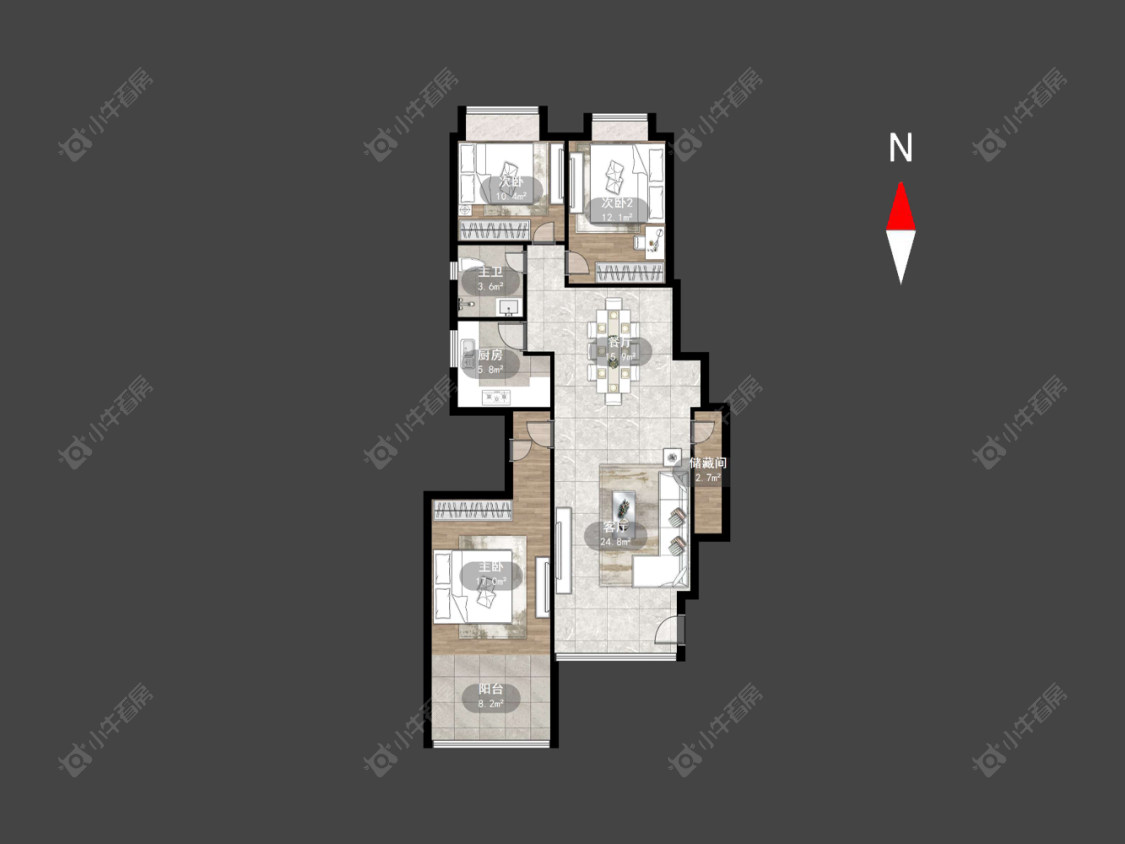 常州怀德名园在售二手房源户型图_小牛看房