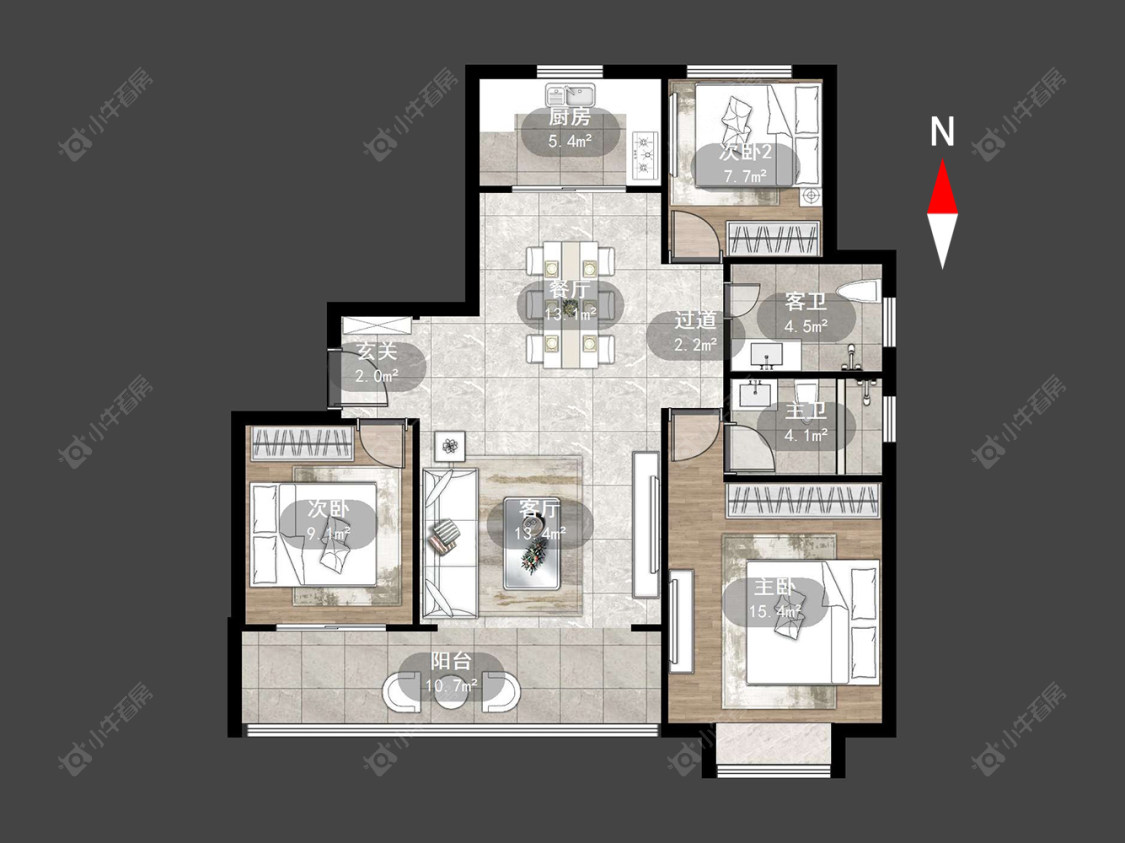 常州中海云樾里在售二手房源户型图_小牛看房