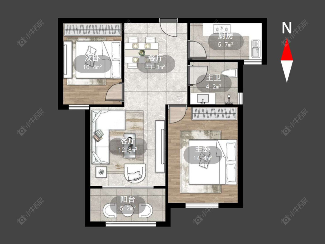 聚怡花园南区房源户型图 常州聚怡花园南区在售二手房源户型图_小牛看房