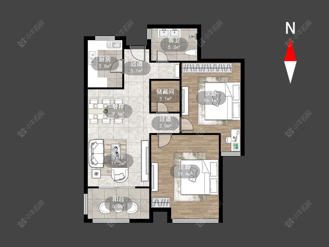 常州阳光龙庭在售二手房源户型图_小牛看房