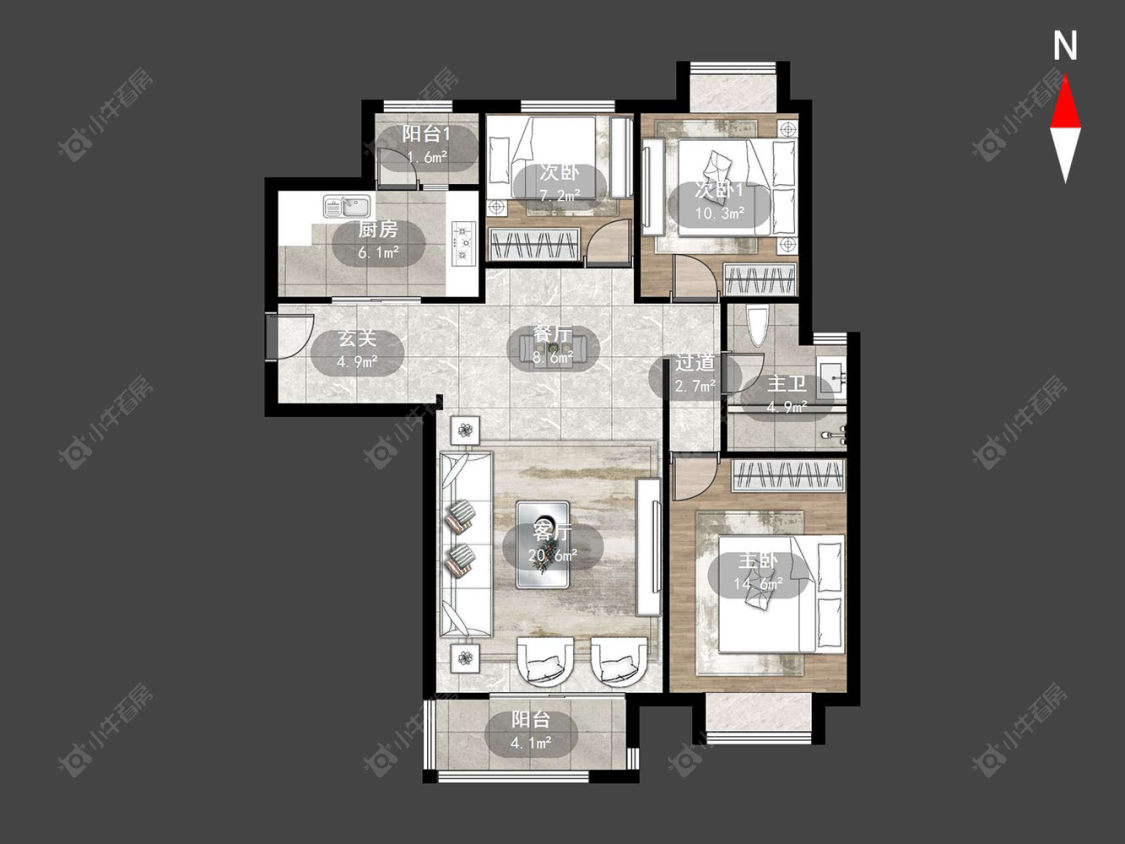 景瑞英郡房源户型图 常州景瑞英郡在售二手房源户型图_小牛看房