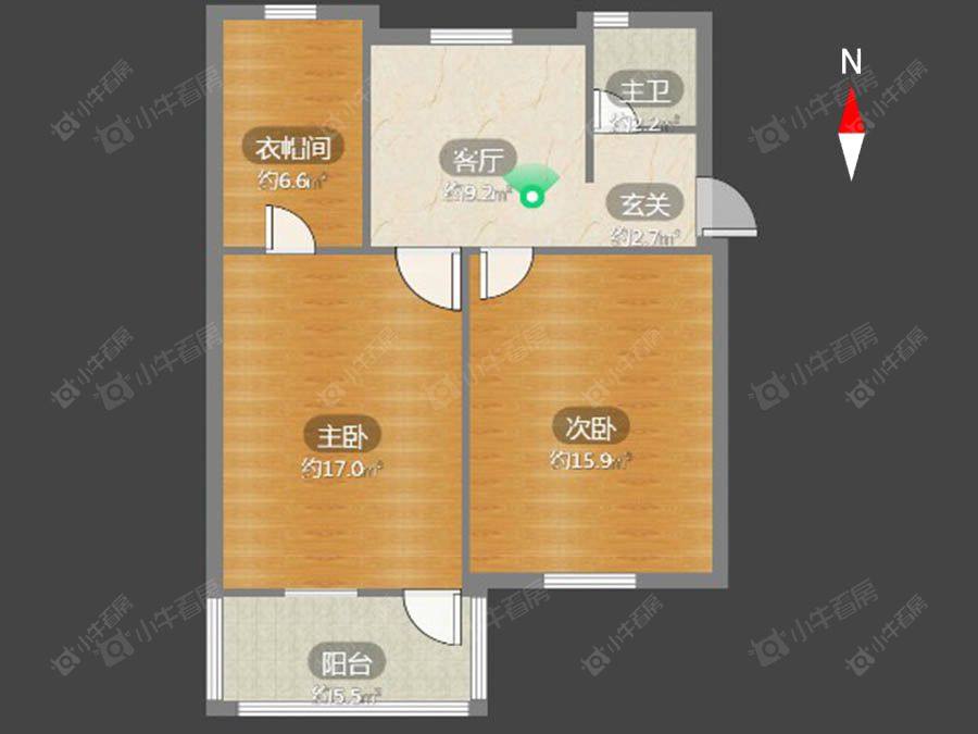 常州广成路小区老区2室2厅1卫出租_小牛看房