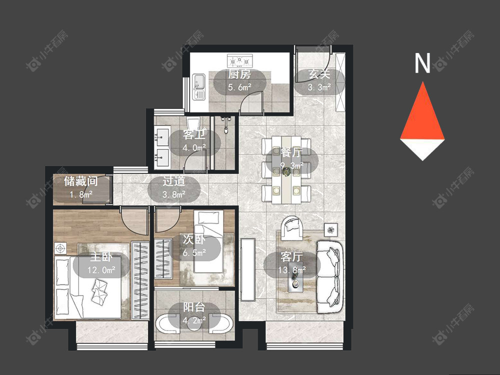 常州五星星韵城在售二手房源户型图_小牛看房