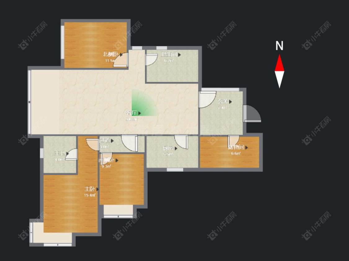 常州南博湾花园在售二手房源户型图_小牛看房