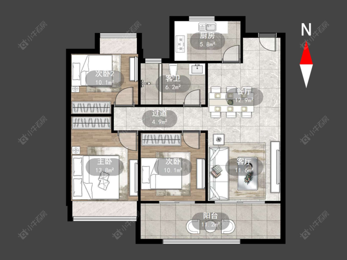 常州旭辉都会里在售二手房源户型图_小牛看房
