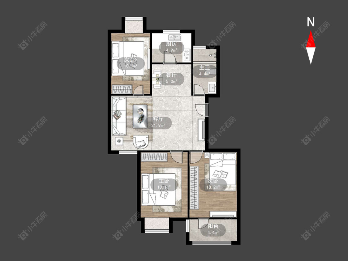绿园爱舍南区房源户型图 常州绿园爱舍南区在售二手房源户型图_小牛看房