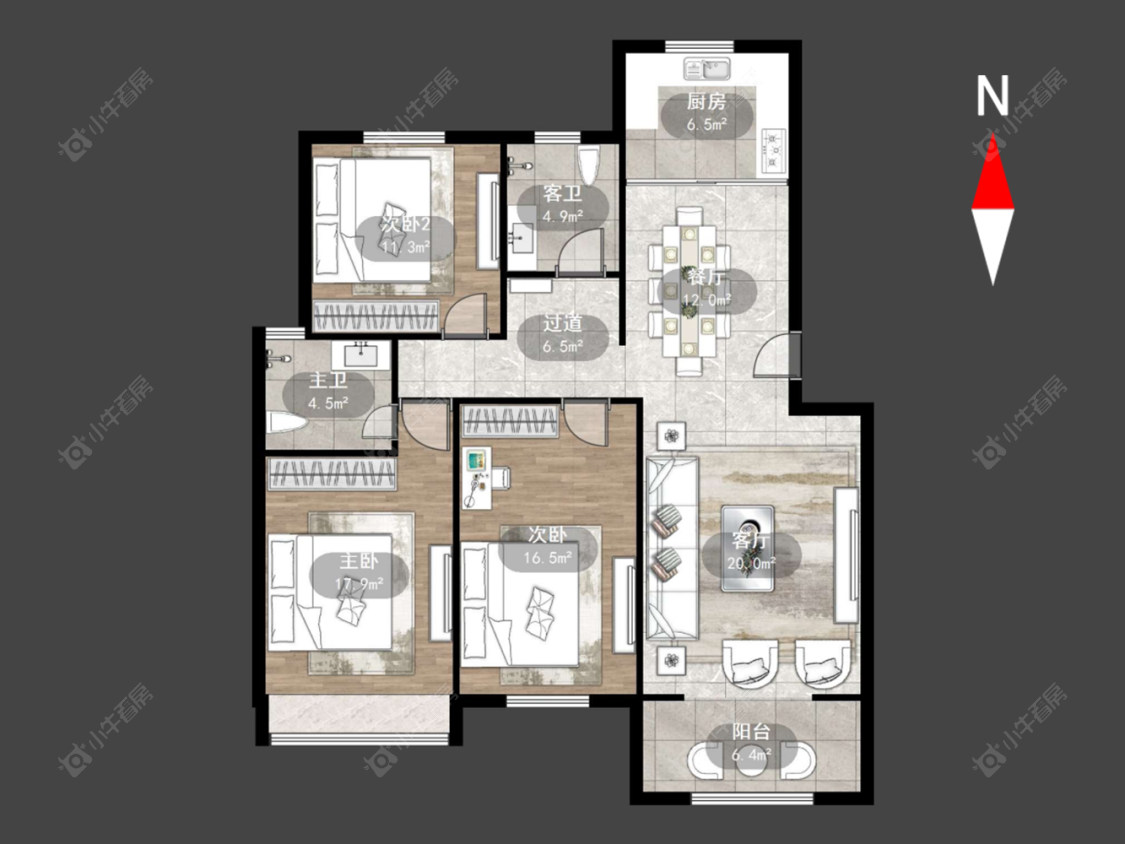 顺园八村南区房源户型图 常州顺园八村南区在售二手房源户型图_小牛看房
