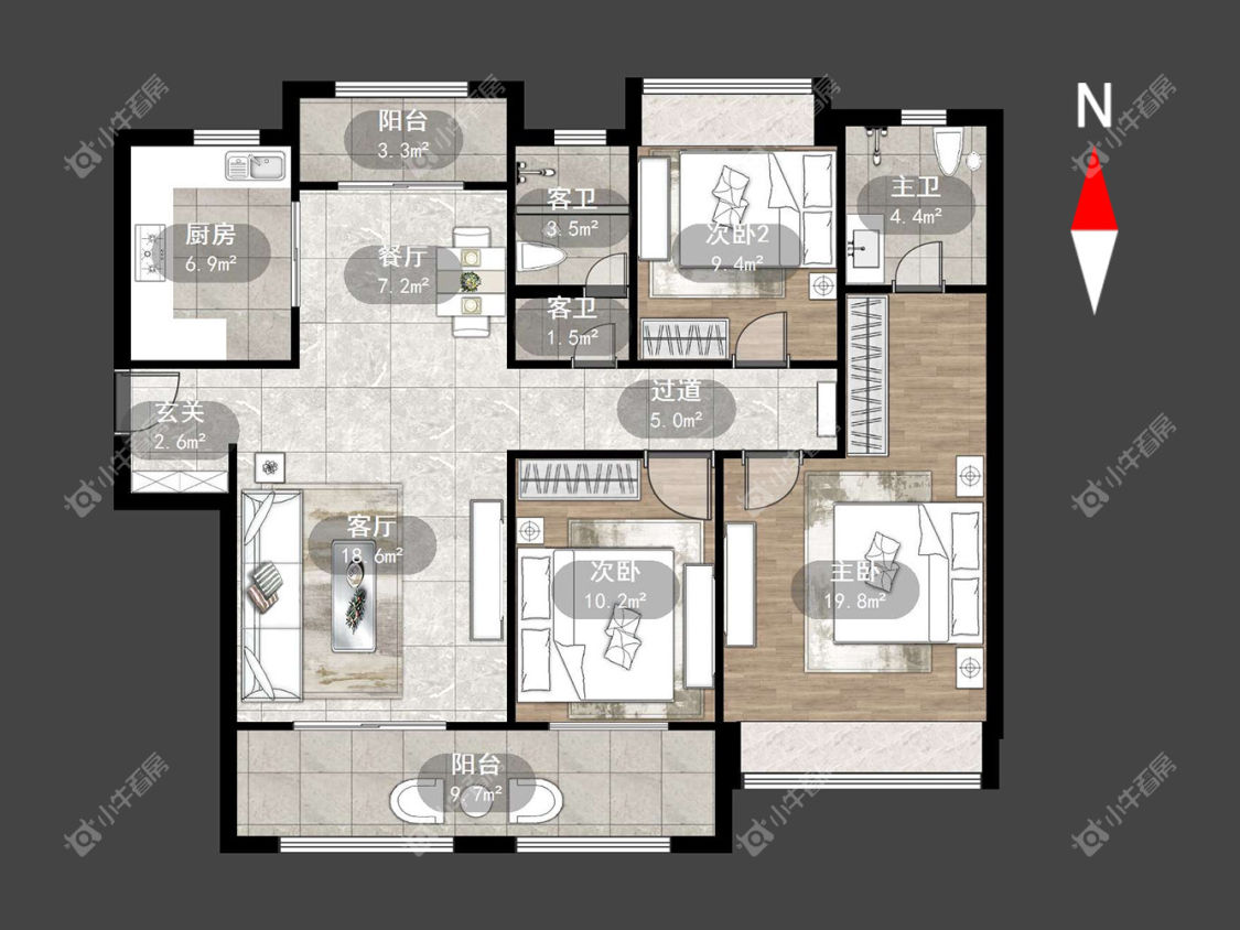 清水湾花园二期房源户型图 常州清水湾花园二期在租房源户型图_小牛看房