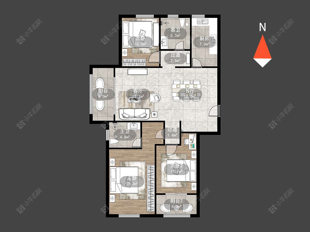 常州聚湖雅苑在售二手房源户型图_小牛看房