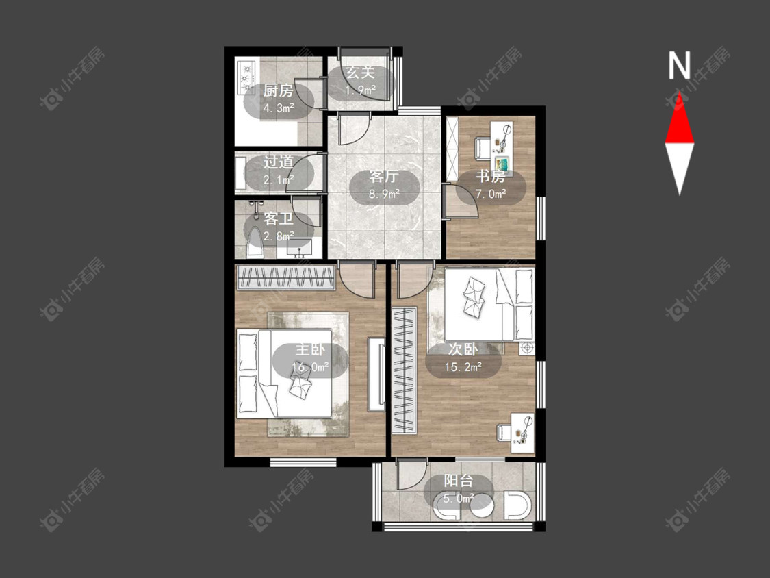 常州花园新村（钟楼）在售二手房源户型图_小牛看房