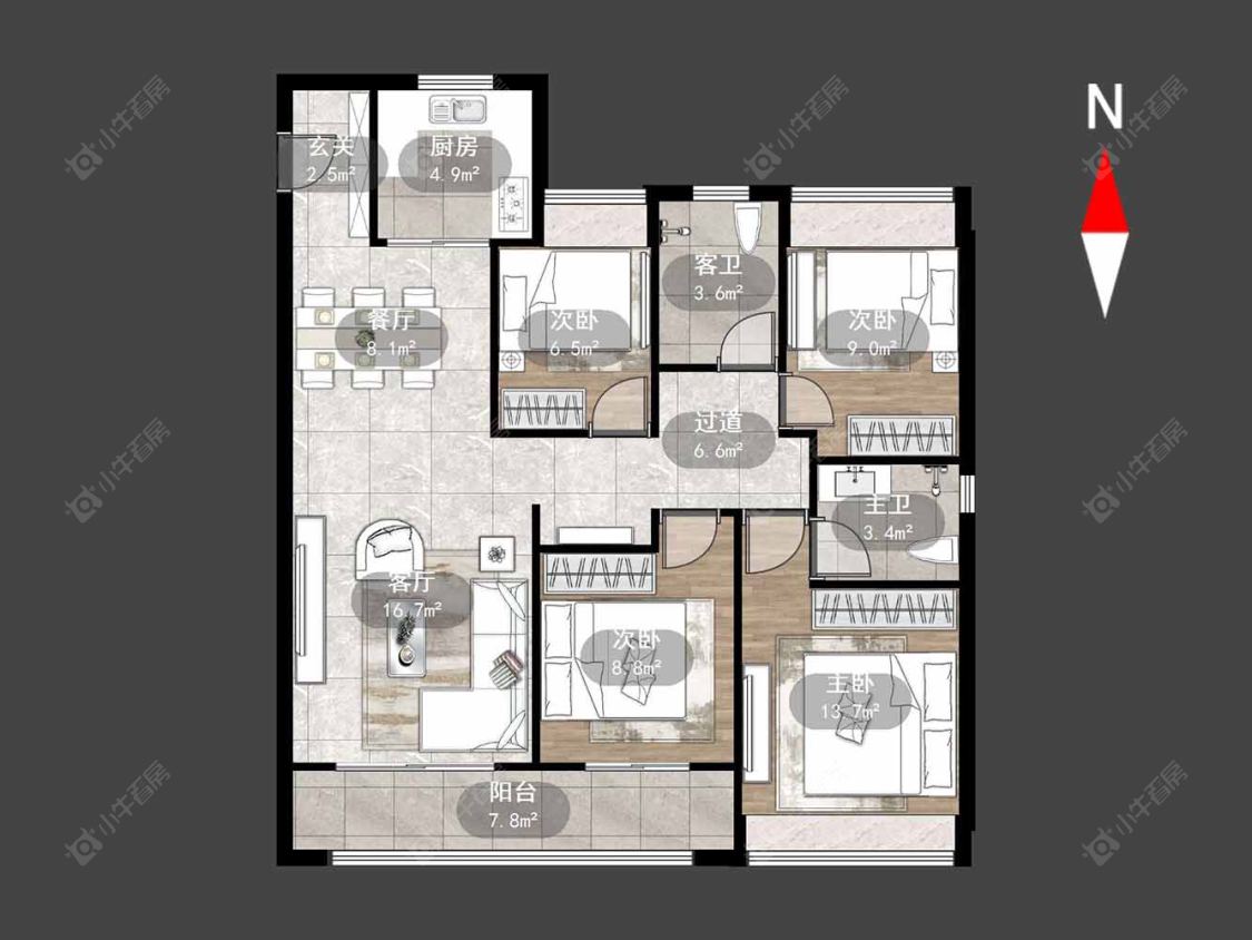 美的金科公园天下房源户型图 常州美的金科公园天下在售二手房源户型图_小牛看房