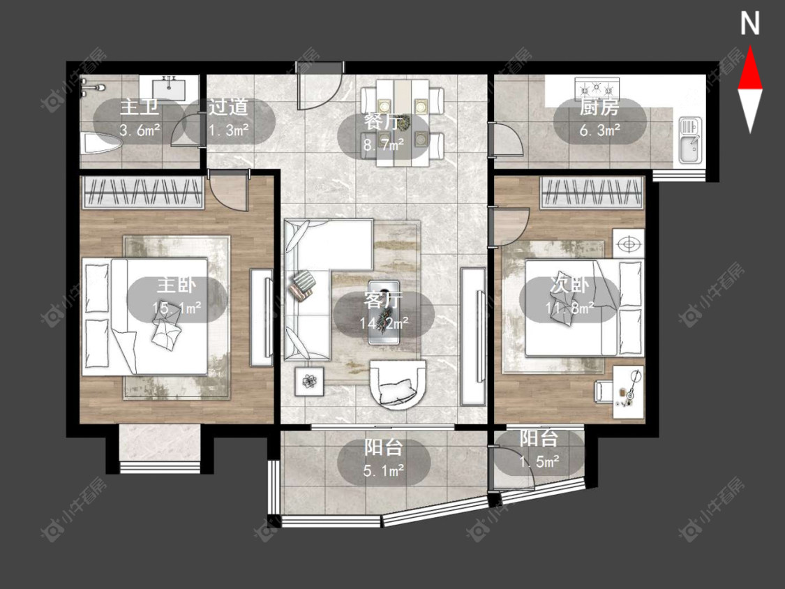 常州金色新城东区在售二手房源户型图_小牛看房