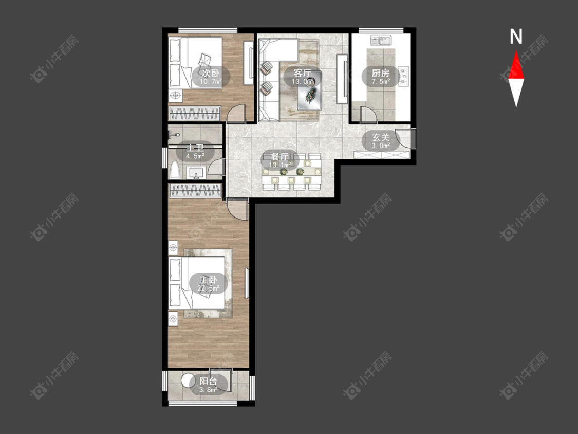 常州桂花园在售二手房源户型图_小牛看房