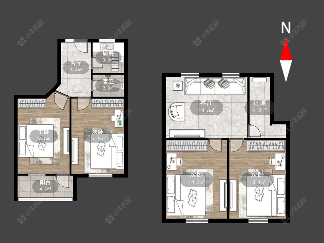 常州机械新村在售二手房源户型图_小牛看房