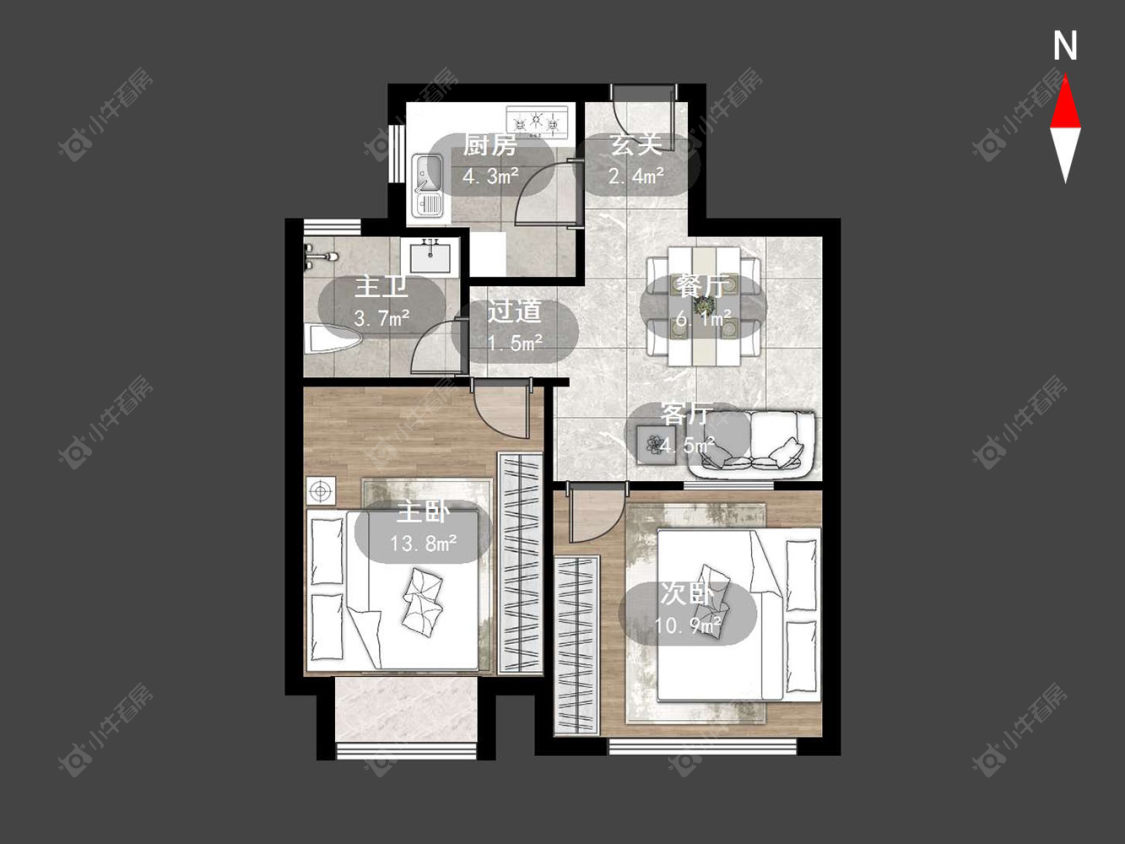 河枫御景花苑房源户型图 常州河枫御景花苑在售二手房源户型图_小牛看房