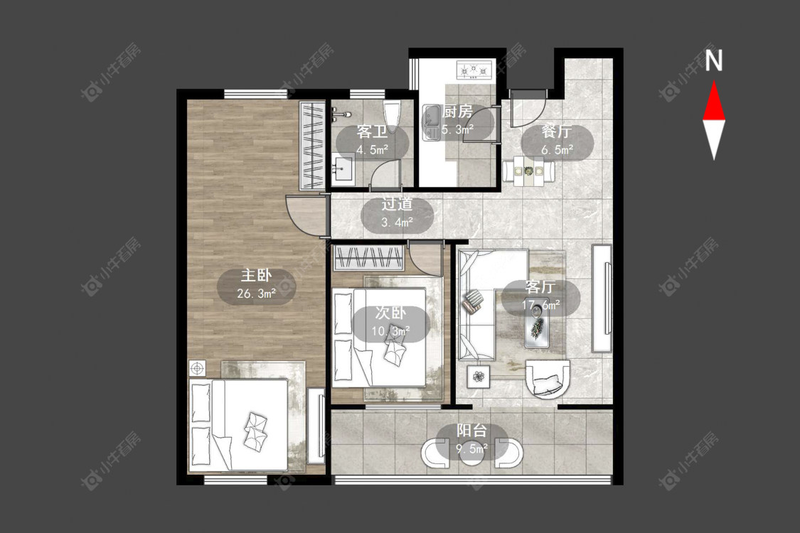 绿地香颂花园房源户型图 常州绿地香颂花园在售二手房源户型图_小牛看房