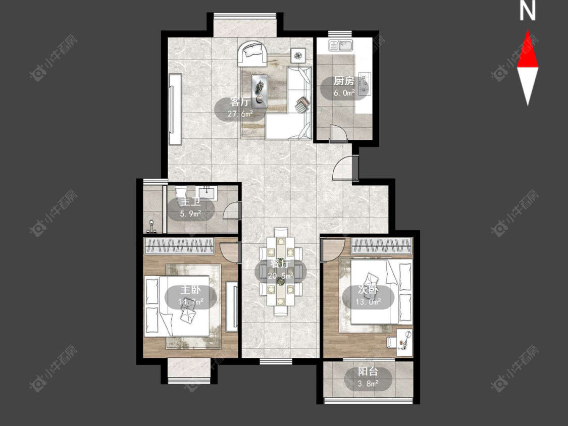 常州青洋花苑在售二手房源户型图_小牛看房