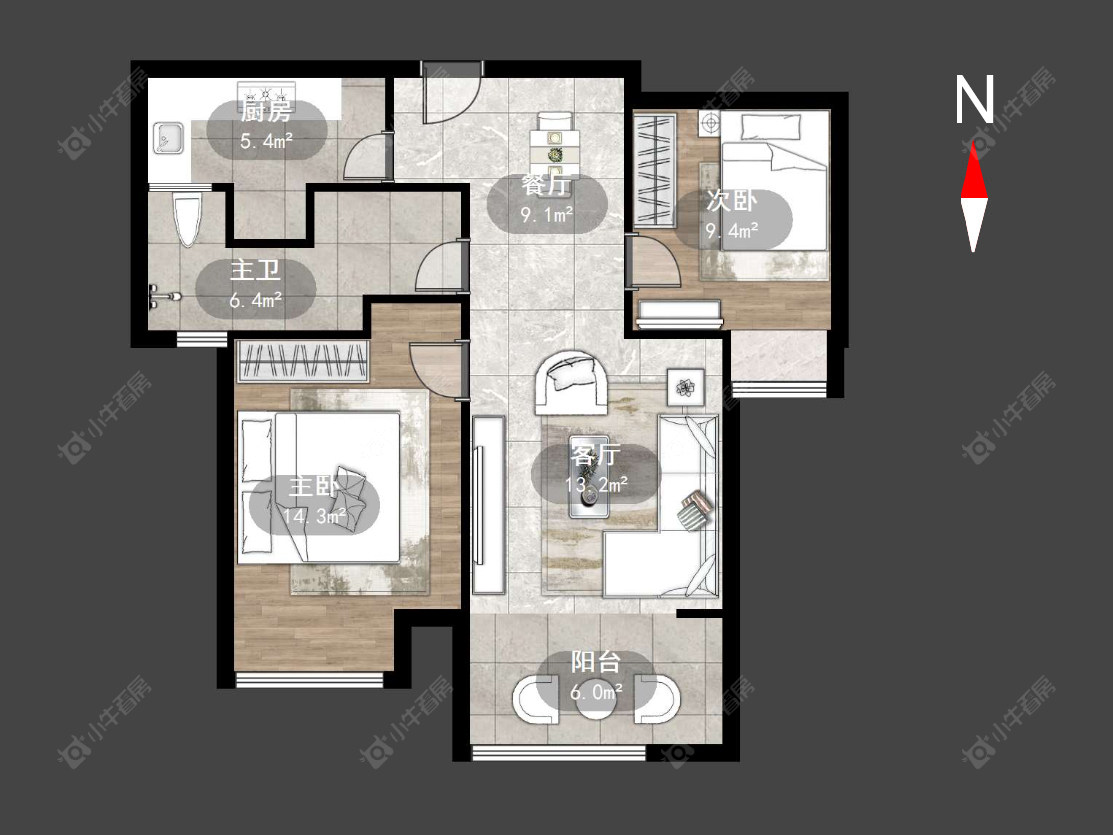常州府河名居在售二手房源户型图_小牛看房