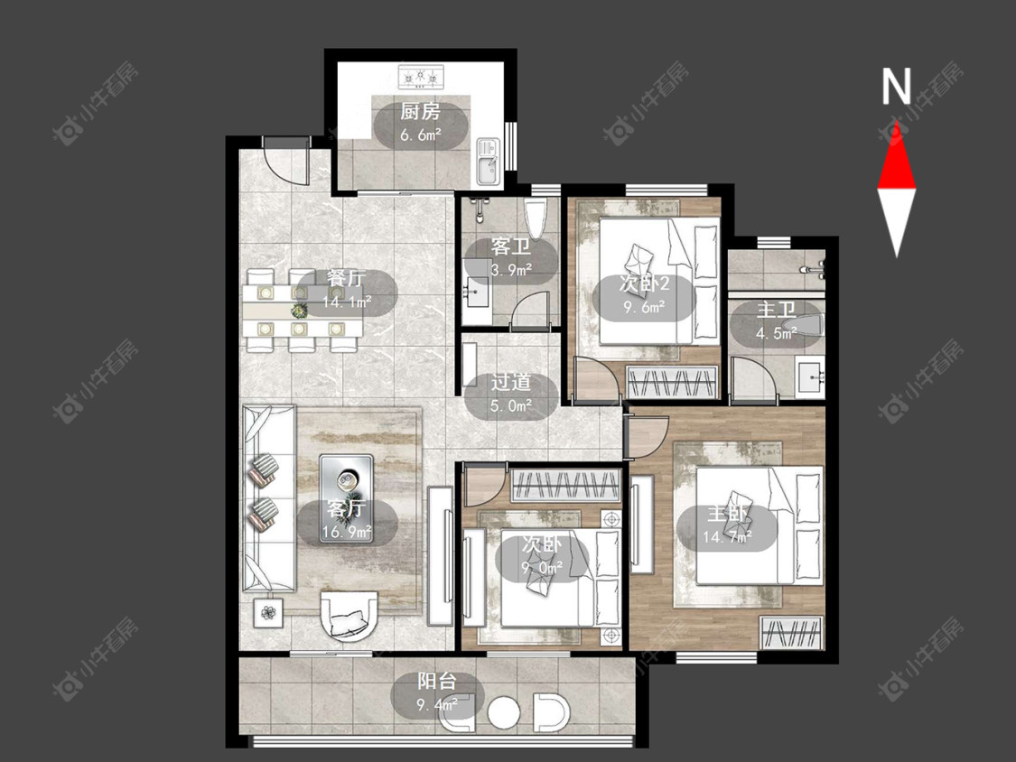 常州山水雅居在售二手房源户型图_小牛看房