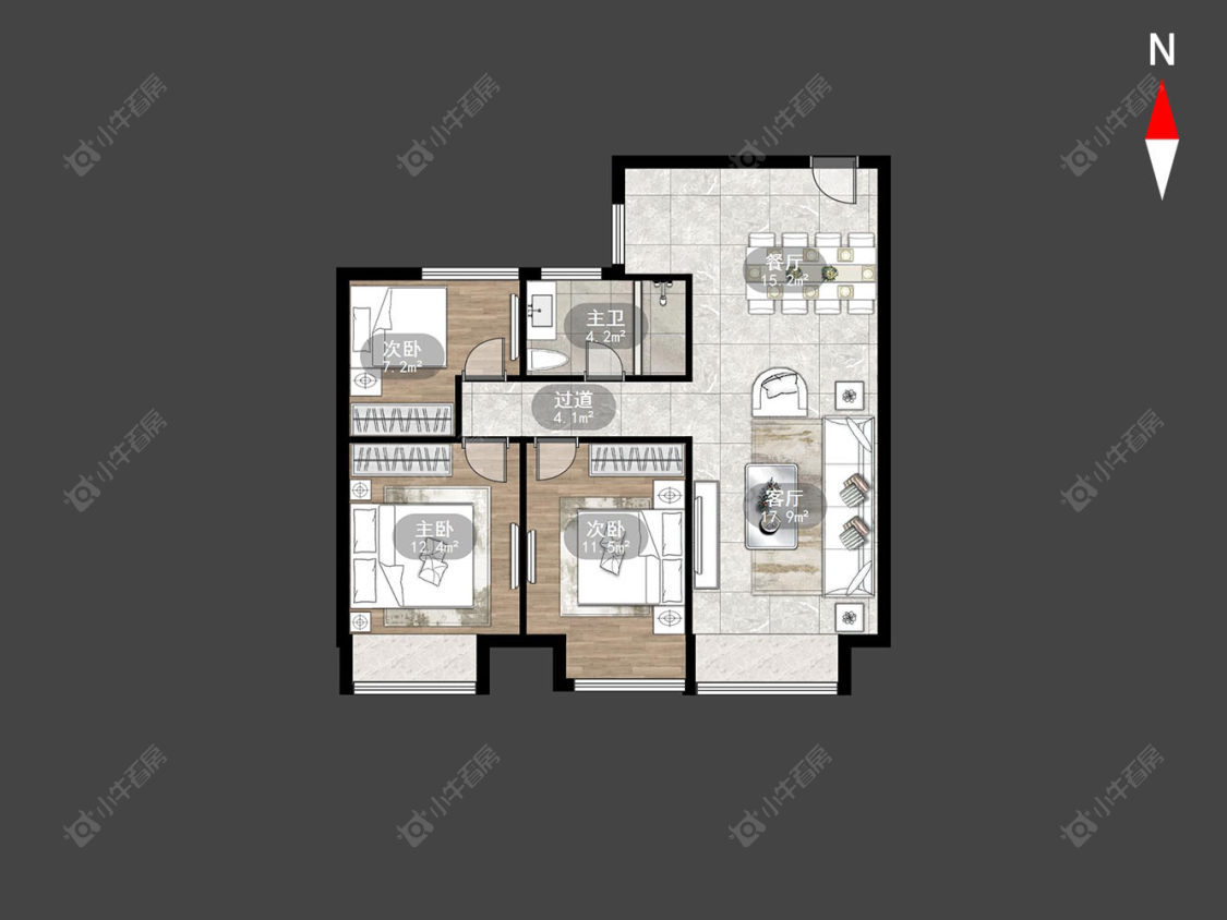 五星星韵城房源户型图 常州五星星韵城在售二手房源户型图_小牛看房