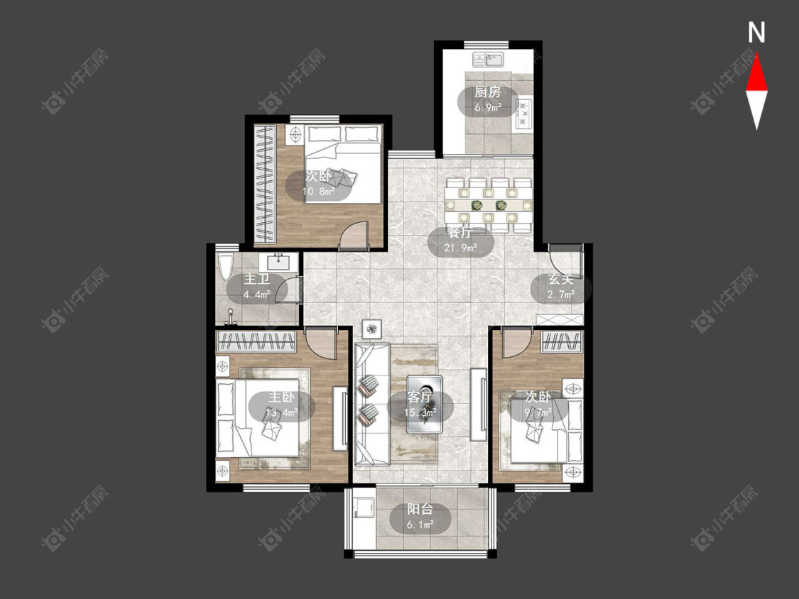 常州丽华南村竹园在售二手房源户型图_小牛看房