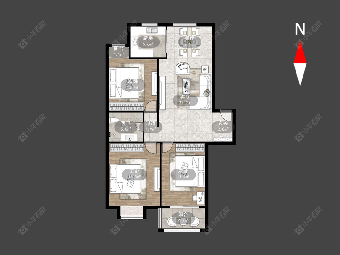 常州永宁花园在售二手房源户型图_小牛看房