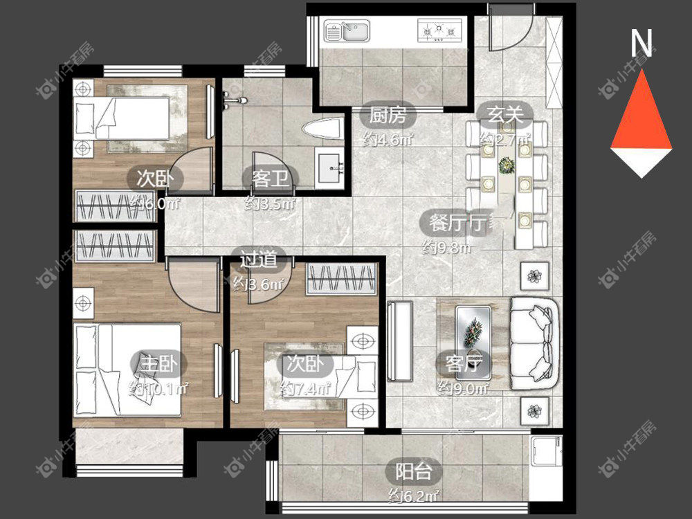 常州美的金科公园天下在租房源_小牛看房