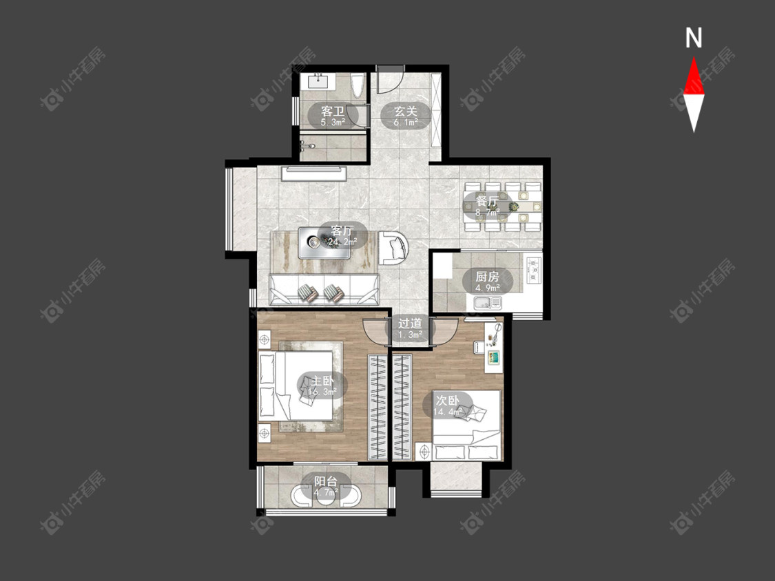 百草苑房源户型图 常州百草苑在售二手房源户型图_小牛看房