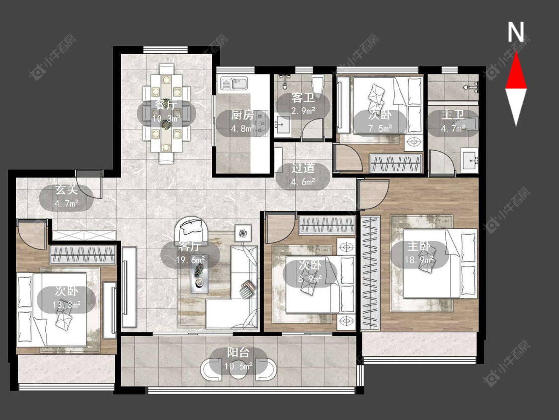 常州雅居乐湖光映月在售二手房源户型图_小牛看房