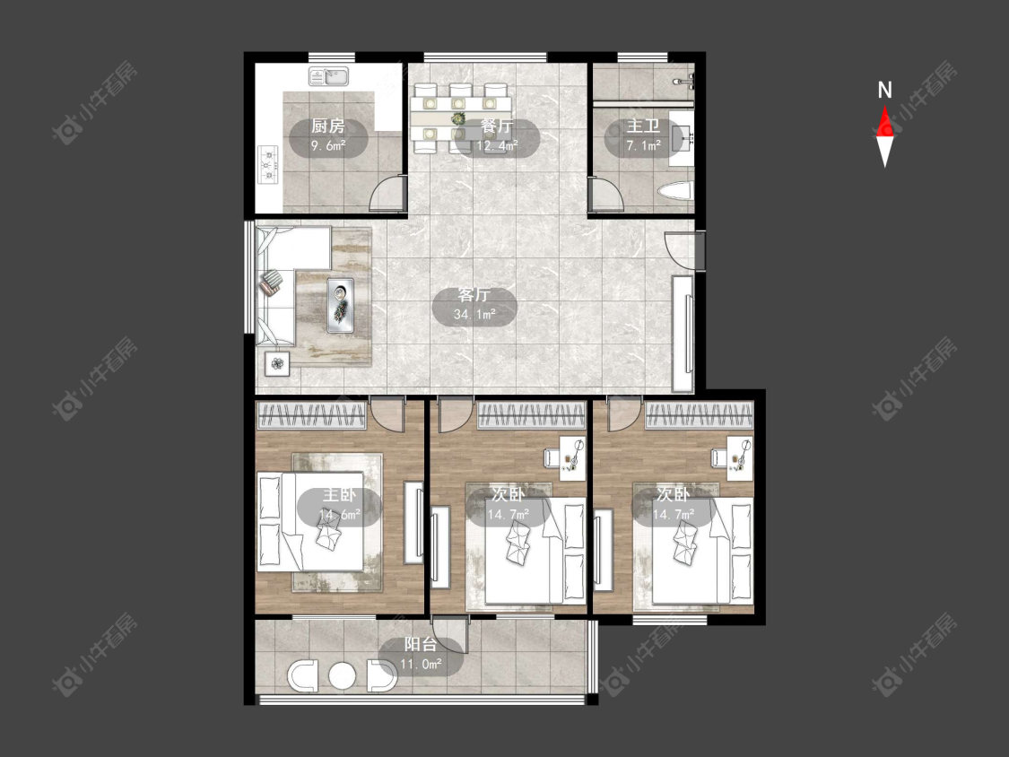常州愚池新村在售二手房源户型图_小牛看房