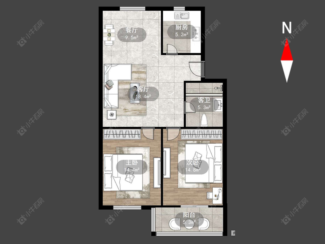 常州工房北区十五区在售二手房源户型图_小牛看房