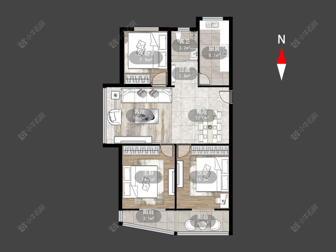 常州锦绣东苑在售二手房源户型图_小牛看房