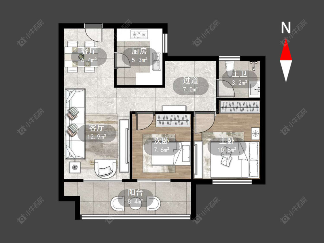 常州天启瑞禧花园在售二手房源户型图_小牛看房