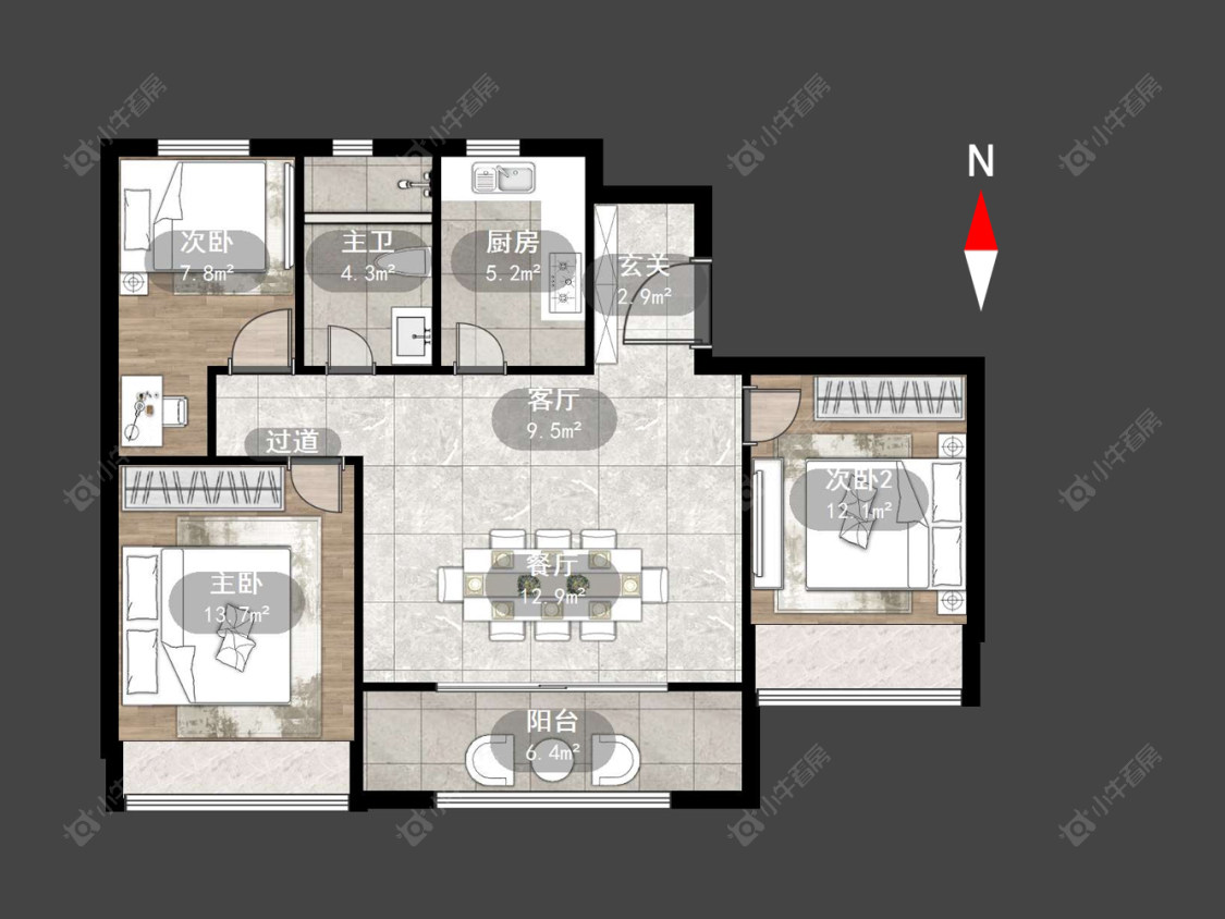 常州金科保利北郡花园在售二手房源户型图_小牛看房