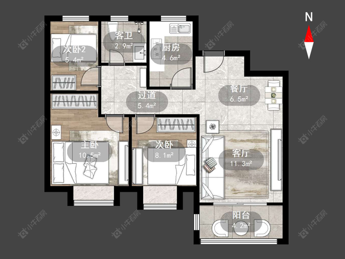 常州华润万象府在售二手房源户型图_小牛看房