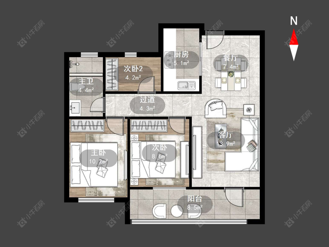 常州文澜国宾在售二手房源户型图_小牛看房