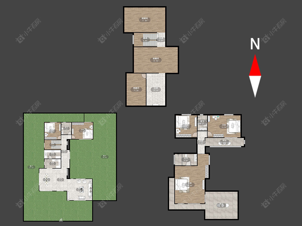 常州天安别墅在售二手房源户型图_小牛看房