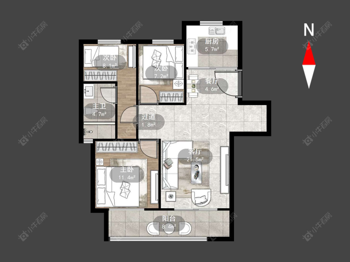 常州新城郡未来在售二手房源户型图_小牛看房