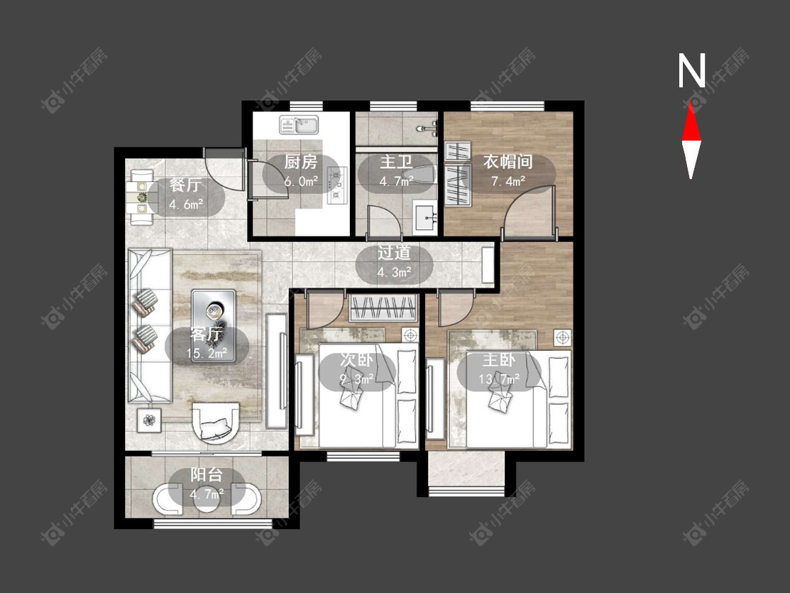 华润国际四期房源户型图 常州华润国际四期在售二手房源户型图_小牛看房