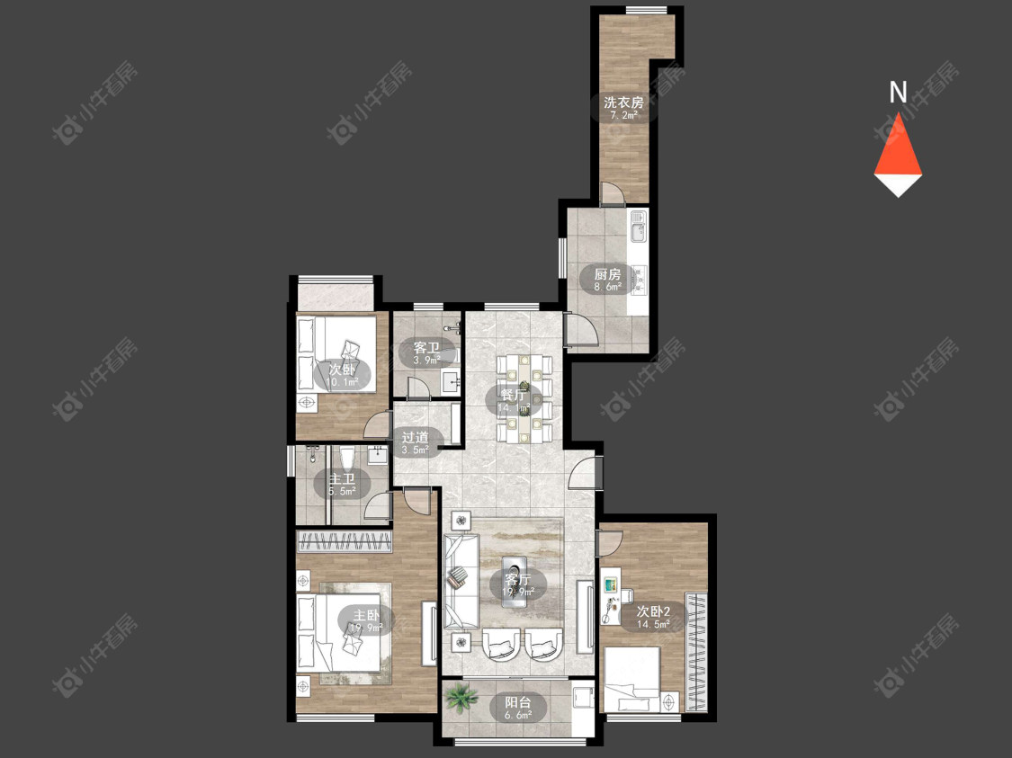 万达中央华城房源户型图 常州万达中央华城在售二手房源户型图_小牛看房