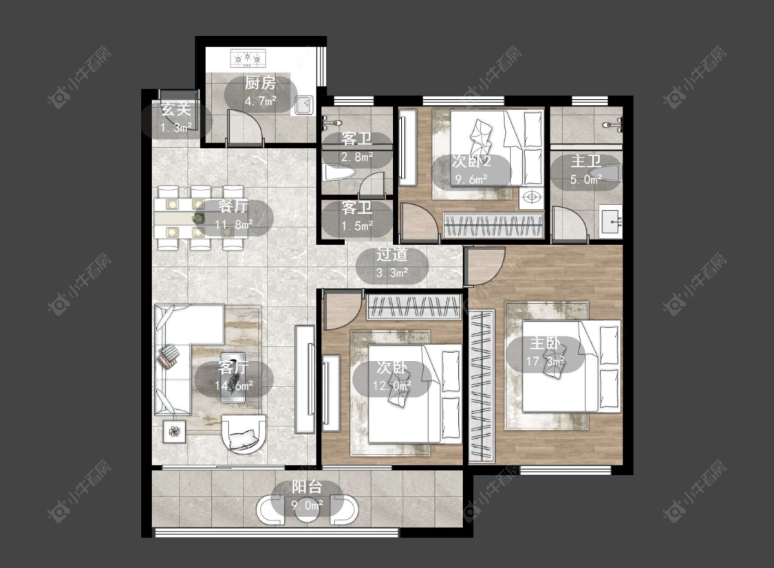 新尚嘉园房源户型图 常州新尚嘉园在售二手房源户型图_小牛看房