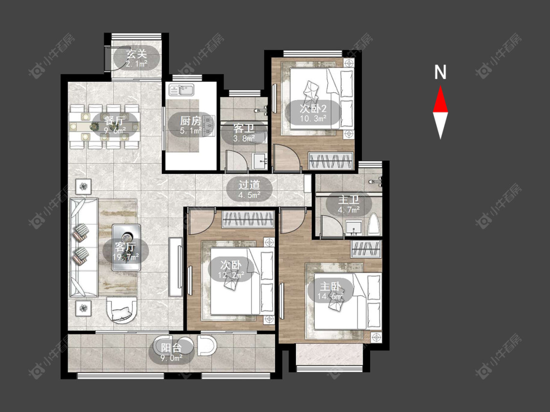 常州绿都万和城六区在售二手房源户型图_小牛看房