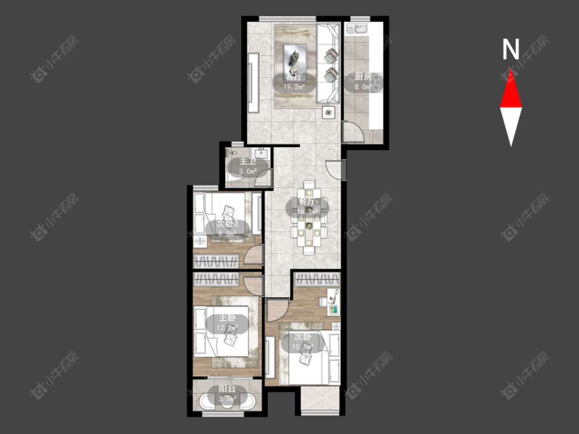 常州常发豪郡在售二手房源户型图_小牛看房