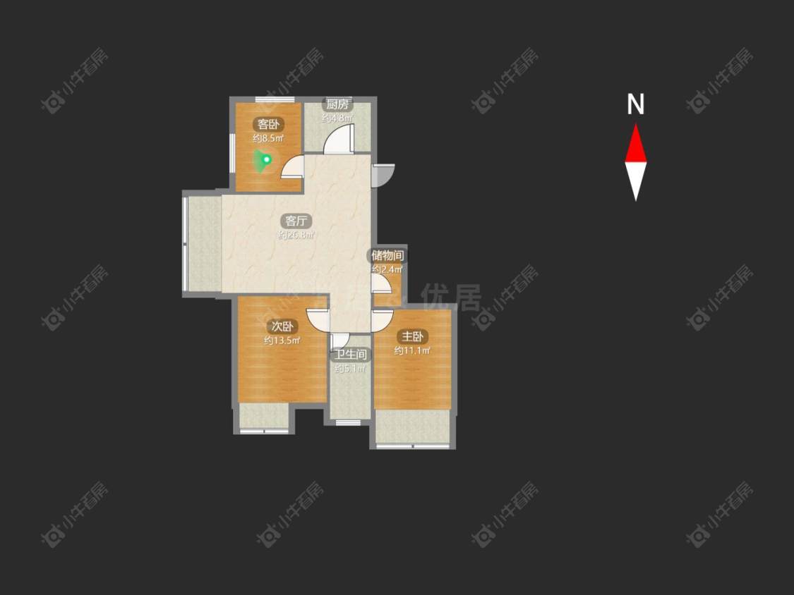 常州吟枫苑东区在售二手房源户型图_小牛看房