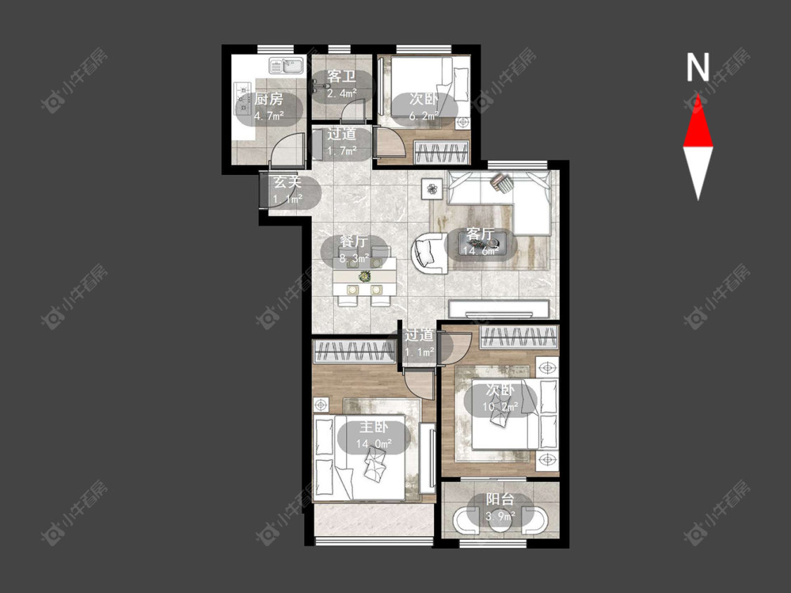 常州星湖广场在售二手房源户型图_小牛看房