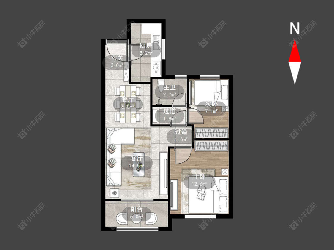 常州临津花园在售二手房源户型图_小牛看房
