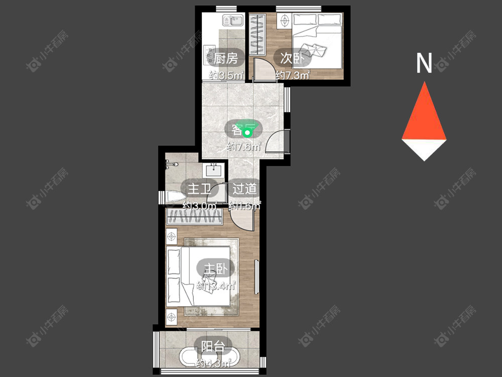 常州花园南村在售二手房源户型图_小牛看房